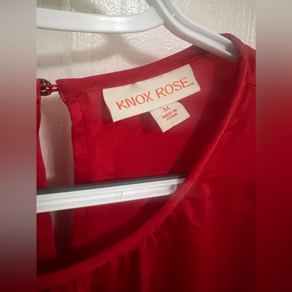 21) Women's Long Sleeve Satin Dress - Knox Rose Red MEDIUM New without tag - Picture 4 of 6